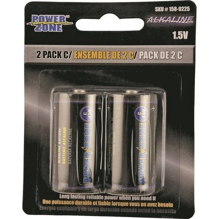 POWERZONE Battery Alkaline Card/2 1.5V C LR14-2P-DB